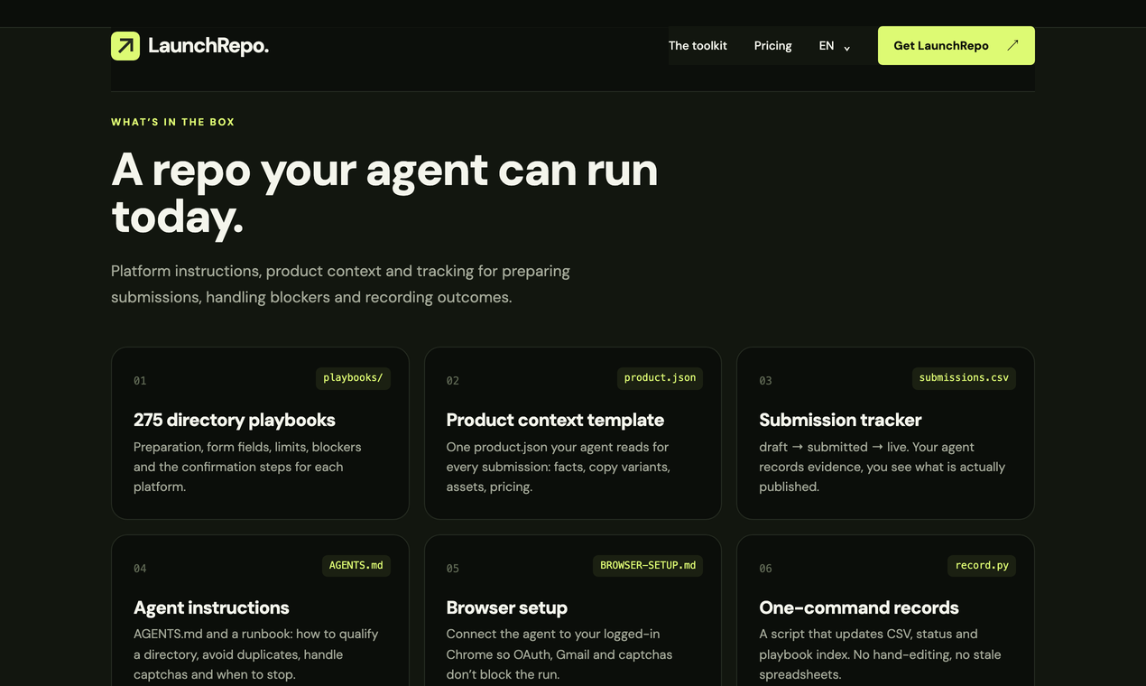 LaunchRepo screenshot 1