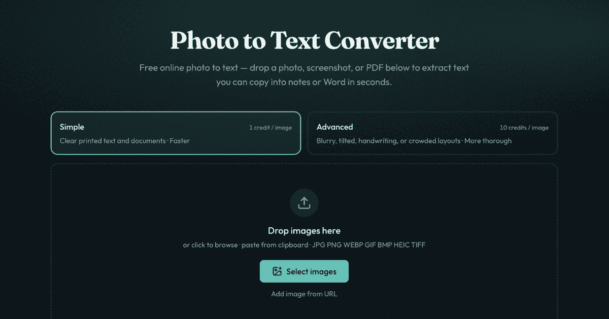 Photo to Text Converter screenshot 1