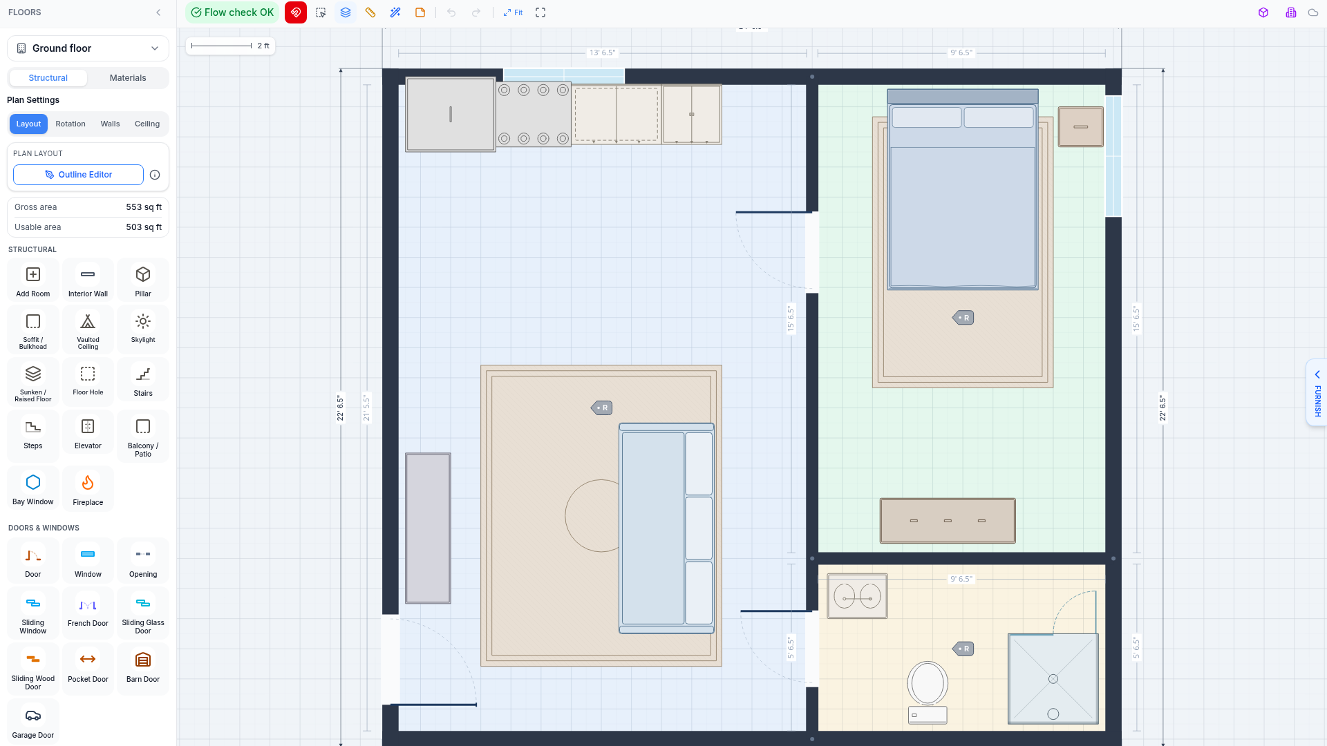 RoomSketch3D Floor Planner screenshot 2