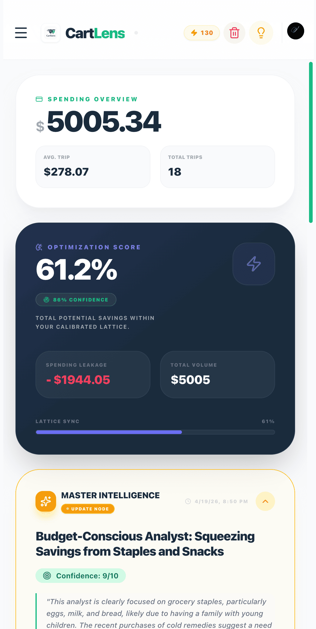 CartLens screenshot 2