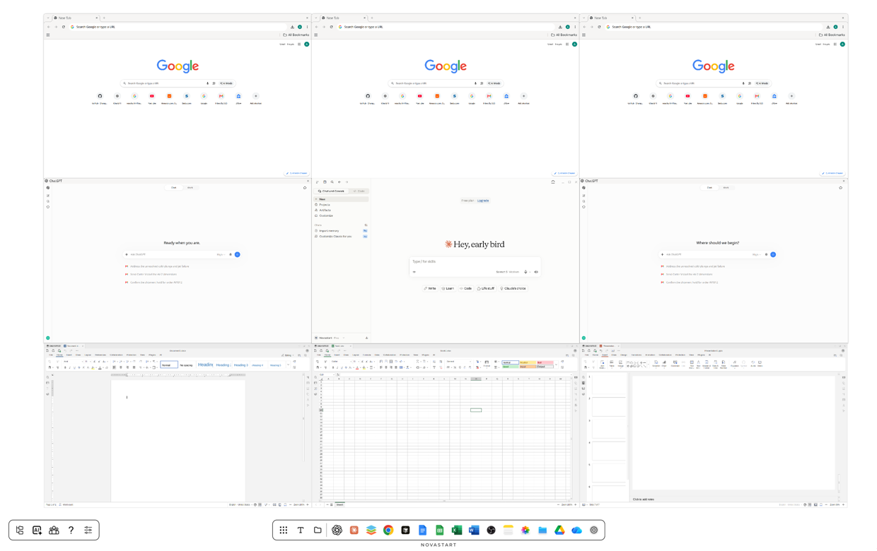 Novastart - The Infinite Canvas OS screenshot 1