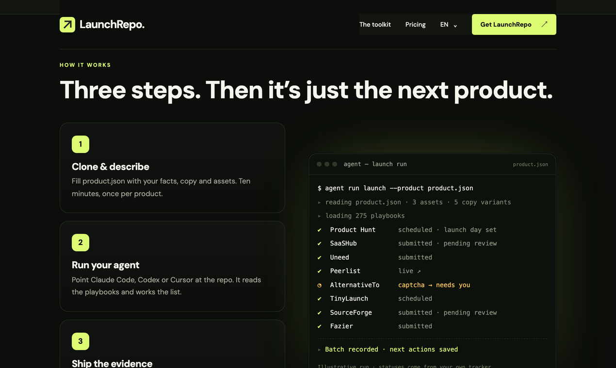 LaunchRepo screenshot 2