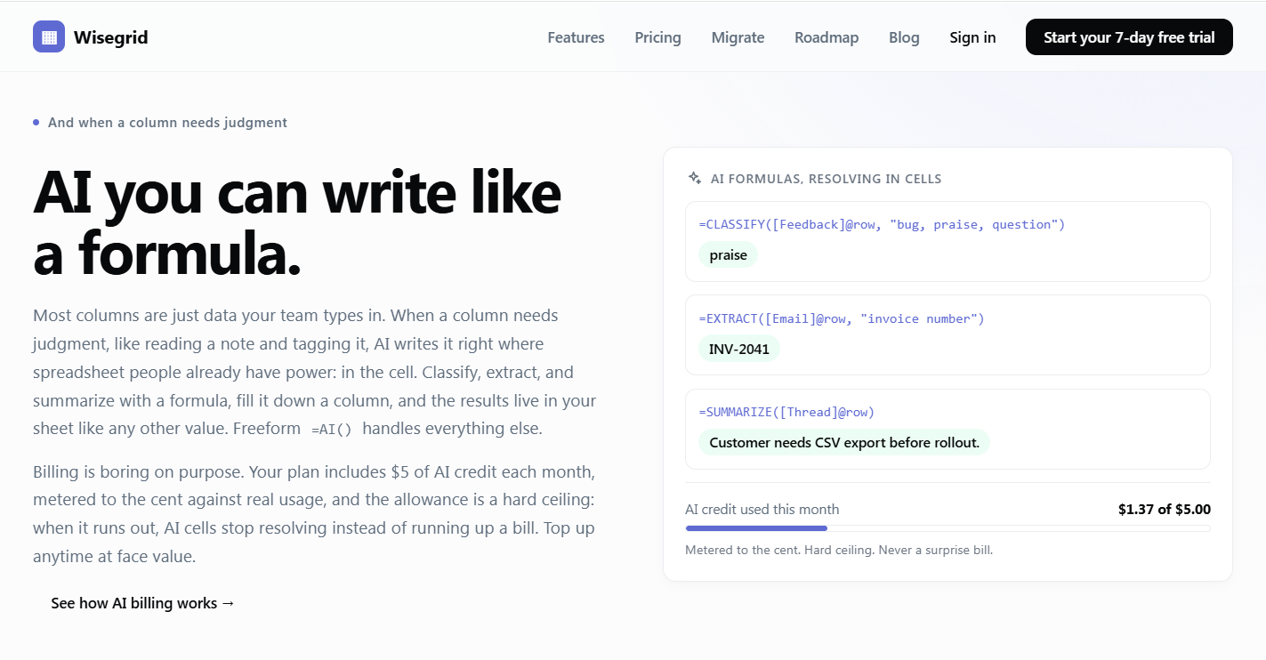 Wisegrid screenshot 2